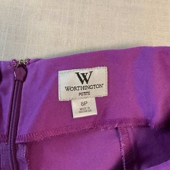Worthington Vibrant Purple Pencil Skirt - Picture 5 of 7